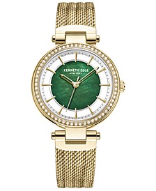 Women's Transparency Gold-Tone Stainless Steel Mesh Bracelet Watch 34mm