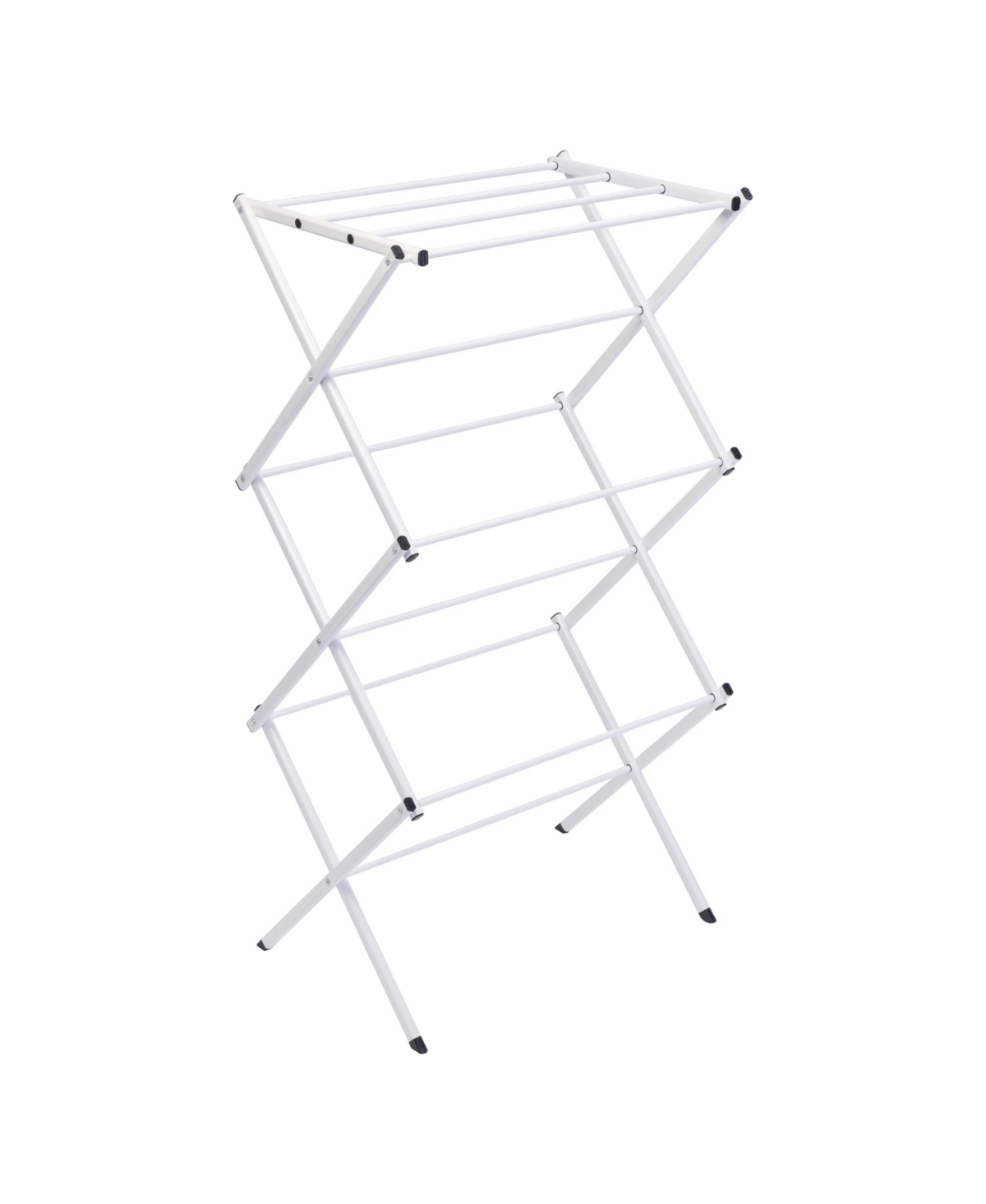 Compact Folding Metal Clothes Drying Rack - White
