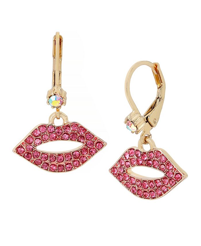 Betsey Johnson Lips Drop Earrings Macy s