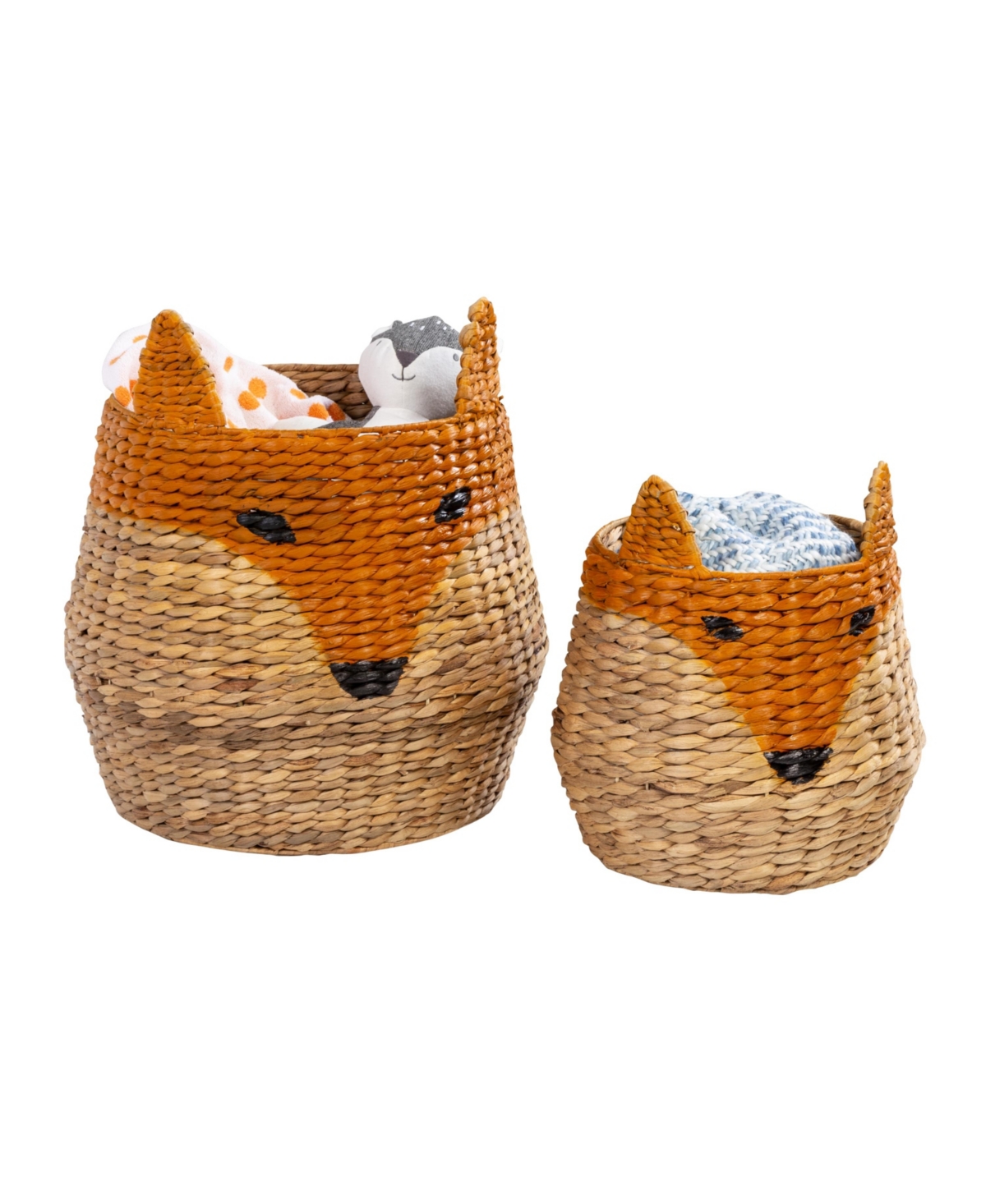 Honey Can Do Fox Shaped Storage Baskets, Set Of 2 In Natural
