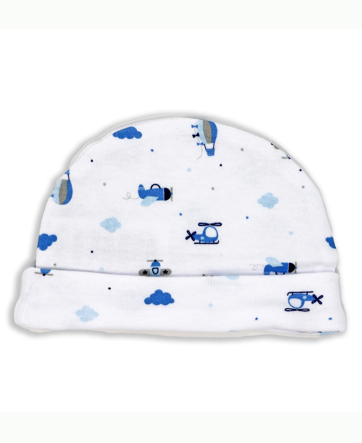 Baby Boys Fly High Layette Gift in Mesh Bag, 5 Piece Set - Light Blue and White