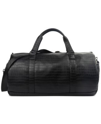 INC International Concepts - Men's Croc-Embossed Weekender Duffel Bag