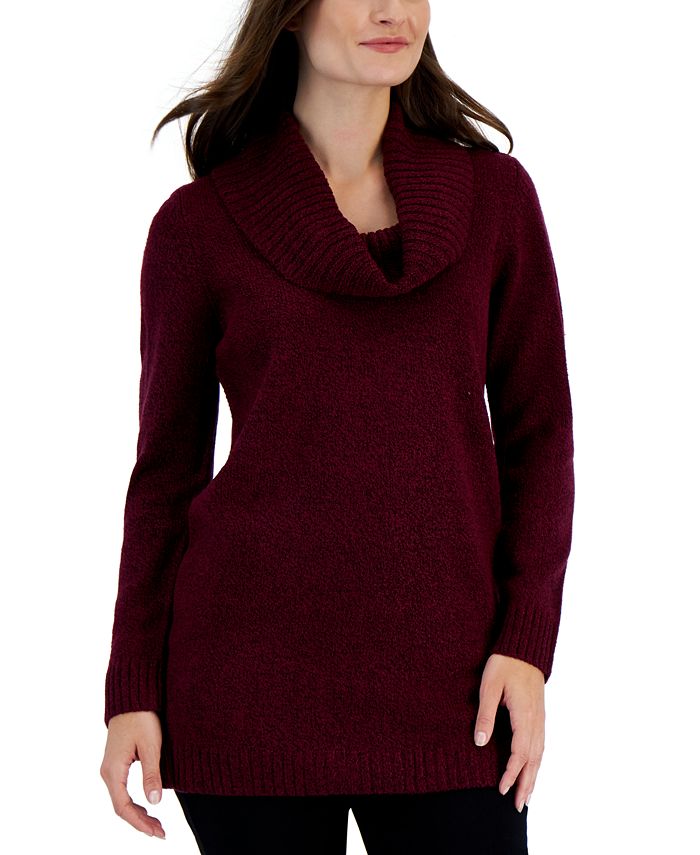Karen Scott Women's Cowl Neck Tunic Sweater, Created for Macy's ...