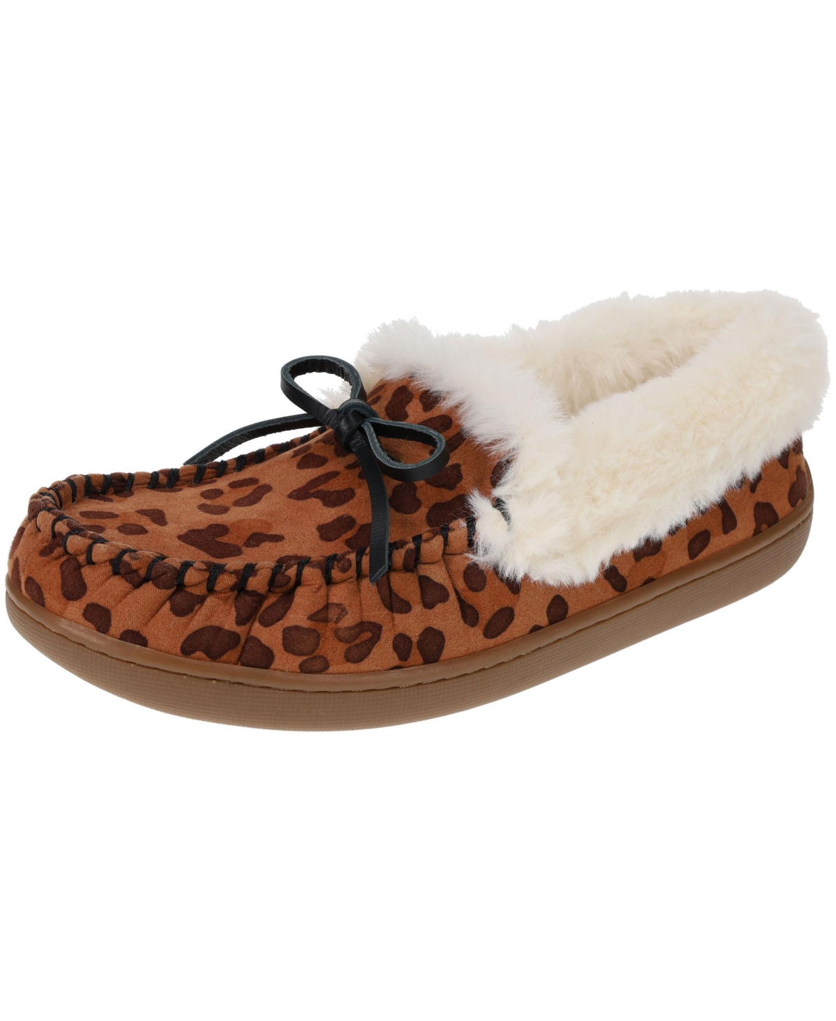 Shop Izod Women's Moccasin Slippers In Cheetah