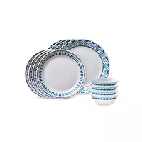 CORELLE Everyday Expressions Azure Medallion 12-Pcs Dinnerware Set Deals