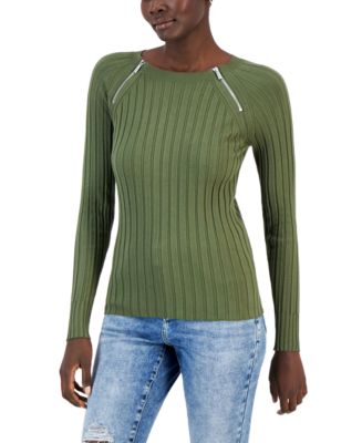 Inc International 2024 Concepts Lace-up Ribbed Sweater, SZ XL, NWT