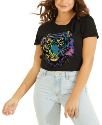 GUESS Men's Embroidered Tiger T-Shirt - Macy's