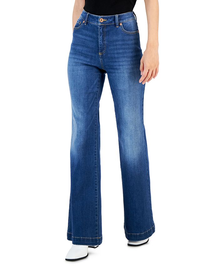 INC International Concepts Women's Wide-Leg High-Rise Jeans, Created ...