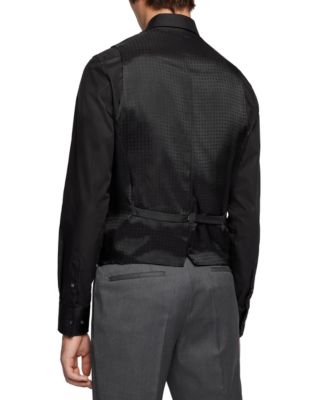 BOSS by Men's Virgin-Wool Serge Slim-Fit Vests