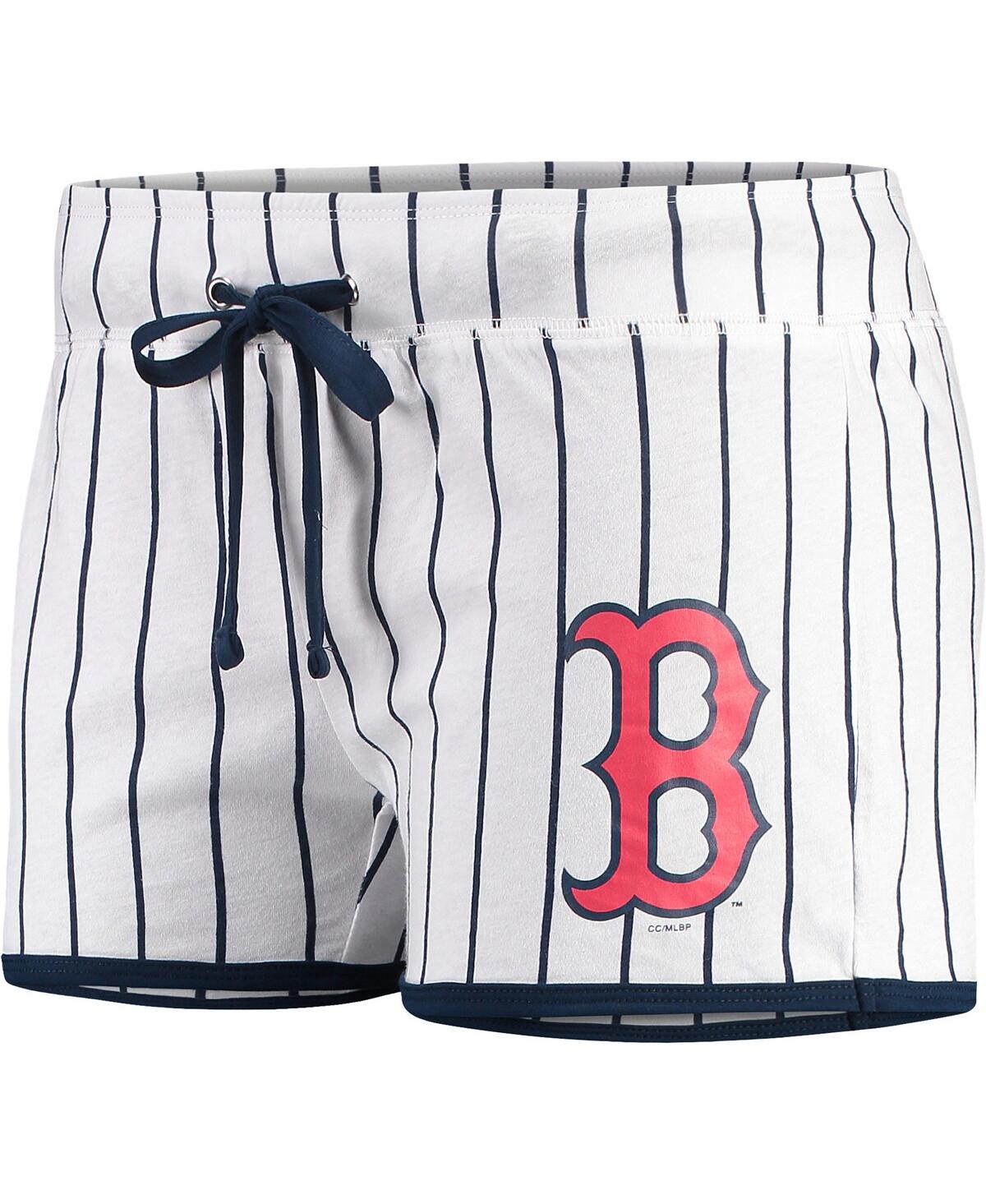 Shop Concepts Sport Women's  White, Navy Boston Red Sox Vigor Sleep Shorts In White,navy