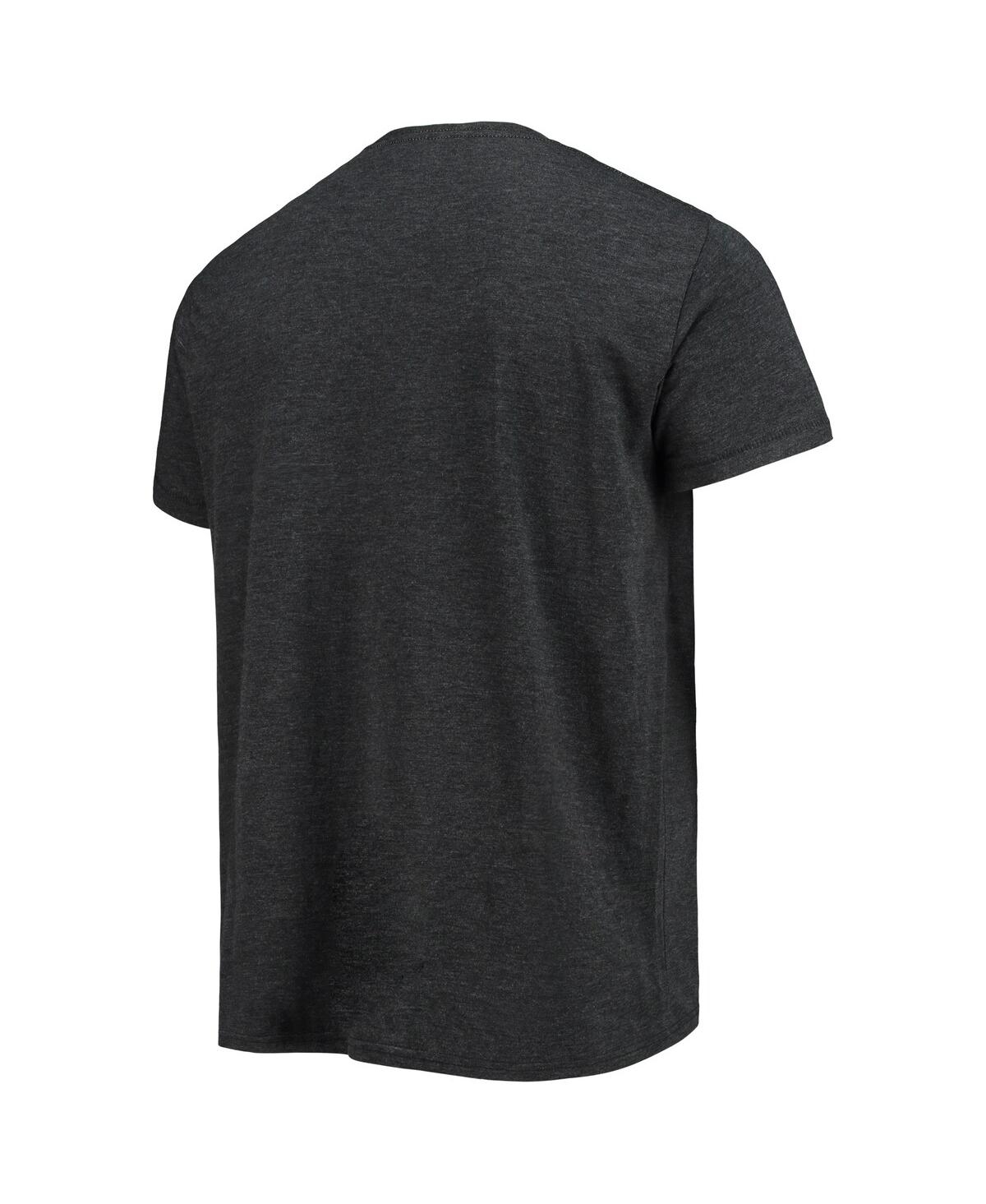 Men's HomageTampa Bay Rays Hand-Drawn Logo Tri-Blend T-shirt - Heathered Charcoal