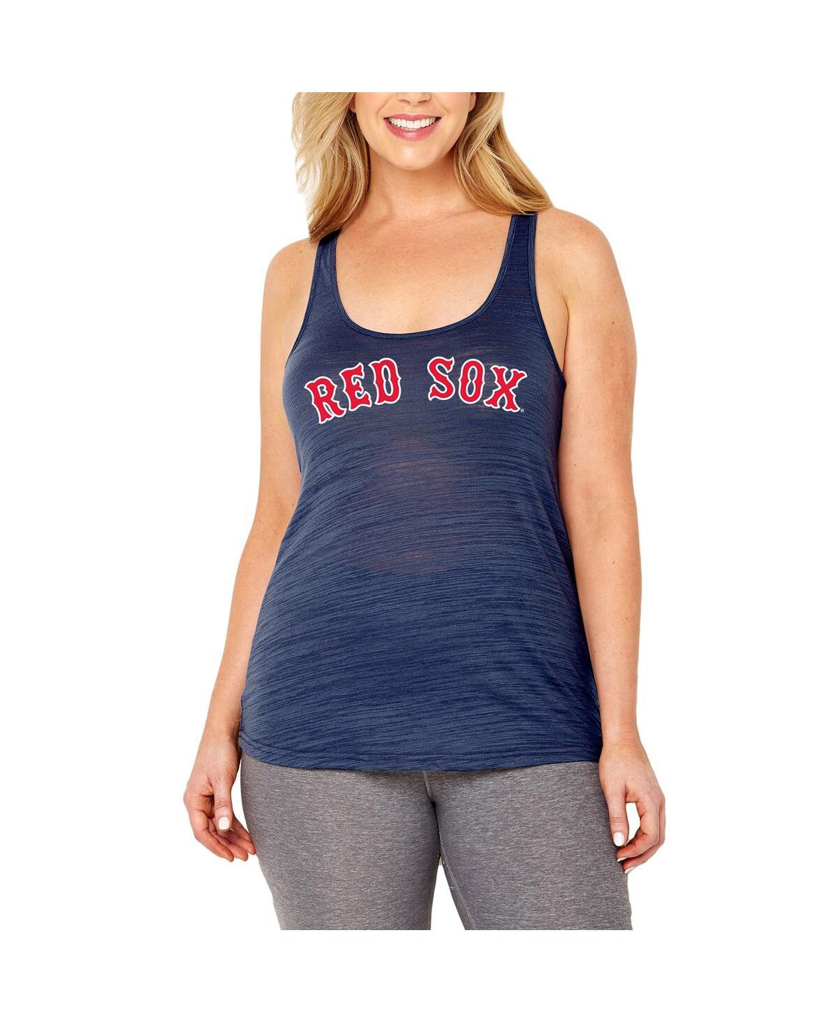 Women's Soft As A Grape Navy Boston Red Sox Plus Size Swing for the Fences Racerback Tank Top - Navy