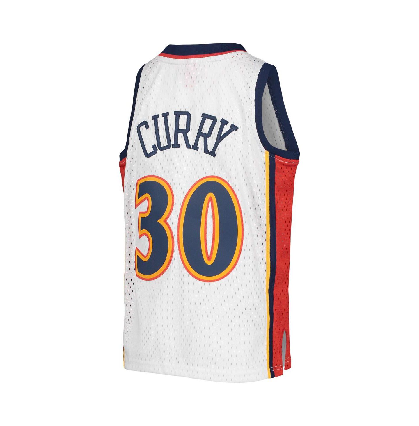 Детская джерси Mitchell & Ness Stephen Curry Golden State Warriors 2009-10 Swingman, White — фото 4