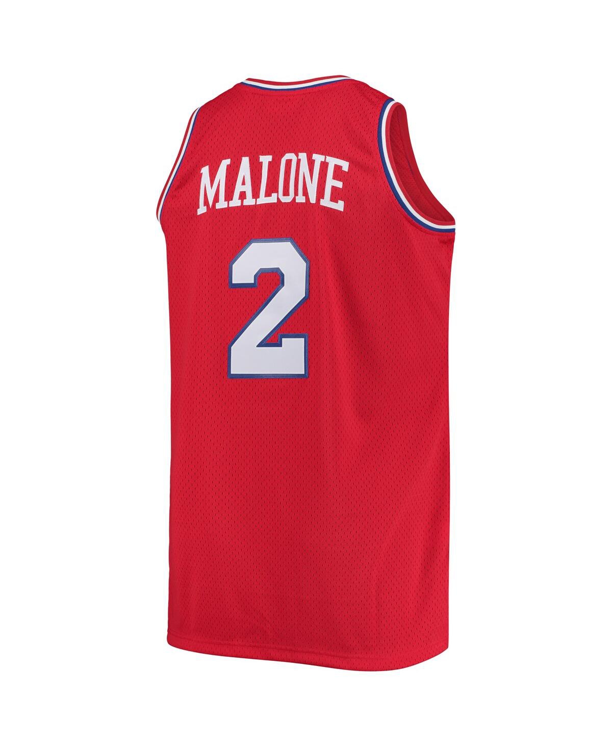 Men's Mitchell & Ness Moses MalonePhiladelphia 76ers Big and Tall Hardwood Classics Jersey - Red