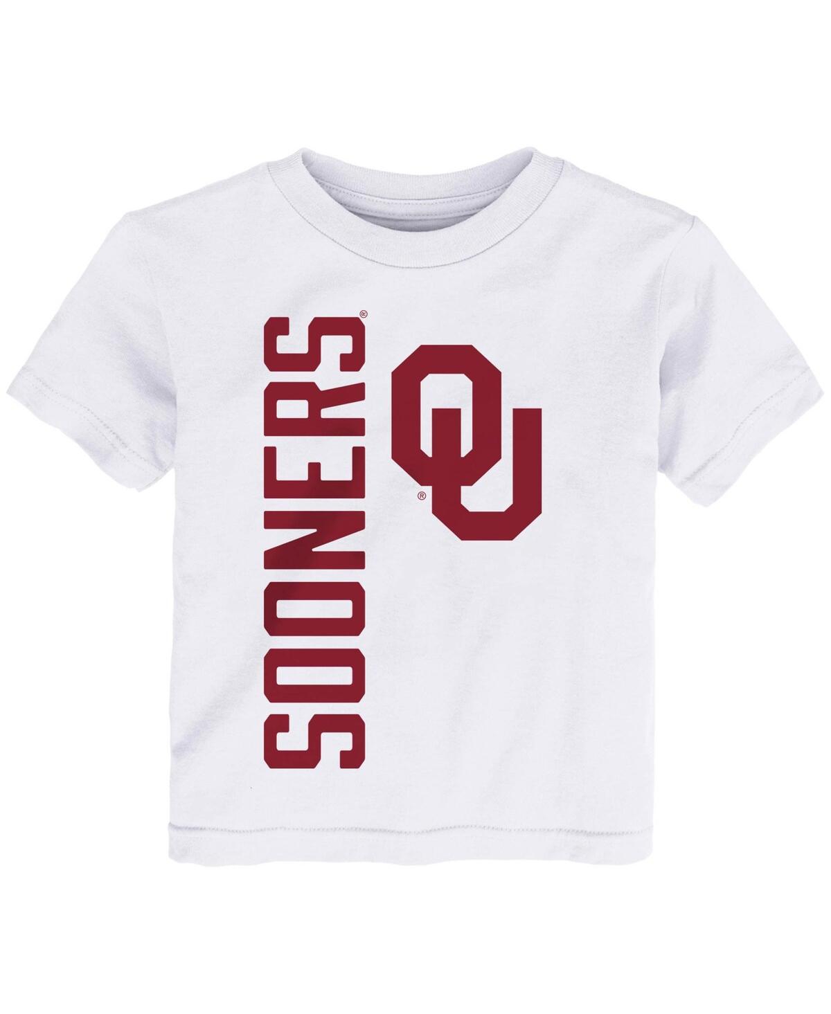 Outerstuff Babies' Boys And Girls Toddler White Oklahoma Sooners Big & Bold T-shirt