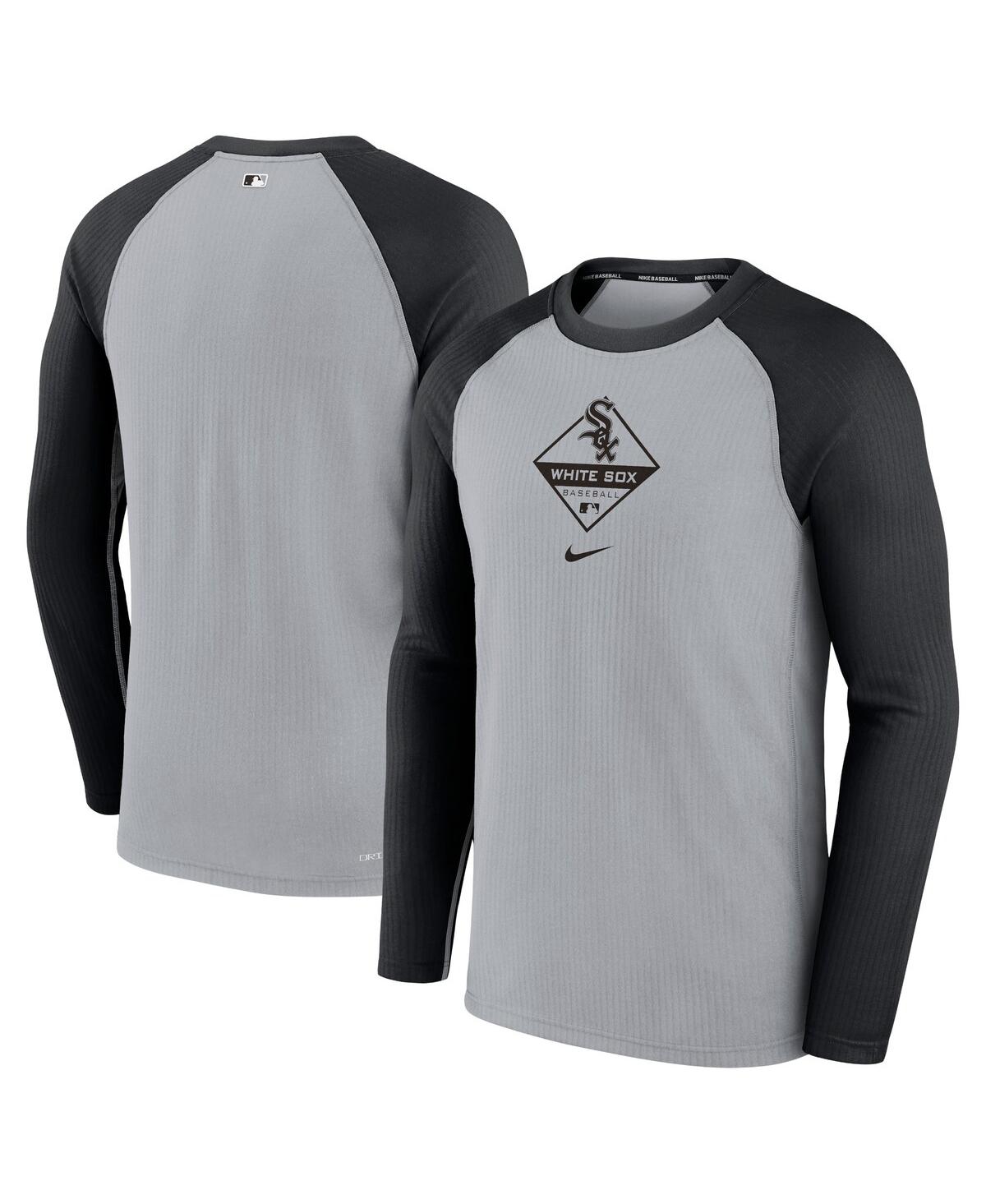 Men's Nike Black Chicago White Sox Game Authentic Collection Performance Raglan Long Sleeve T-shirt - Black