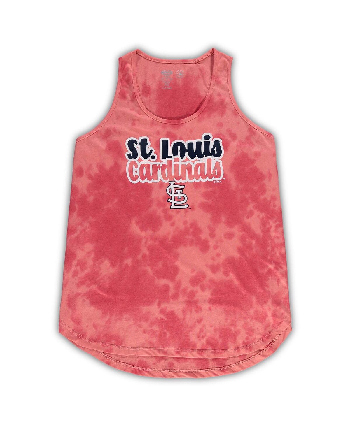 Shop Concepts Sport Women's  Red St. Louis Cardinals Plus Size Cloud Tank Top And Shorts Sleep Set