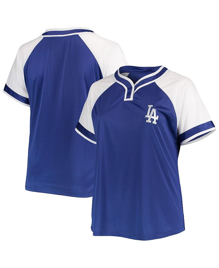 Profile Women's Royal Los Angeles Dodgers Plus Size Raglan T-shirt - Macy's