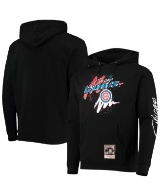 Men's Mitchell & Ness Black Chicago Cubs Hyper Hoops Pullover Hoodie Size: Extra Large