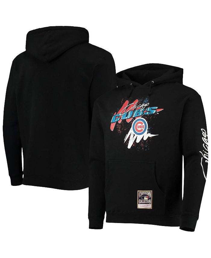 Men's Mitchell & Ness Black Chicago Cubs Hyper Hoops Pullover Hoodie Size: Extra Large
