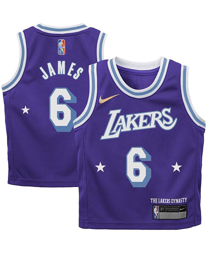 Men's Nike LeBron James Purple Los Angeles Lakers Player Name