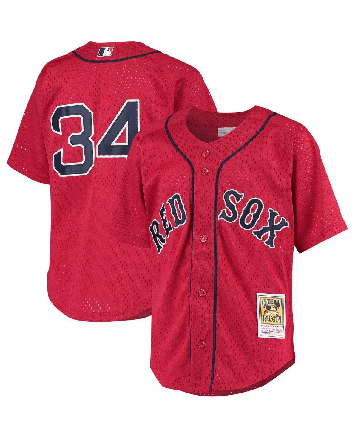 Big Boys Mitchell & Ness David OrtizBostonSox Cooperstown Collection Batting Practice Jersey - Red