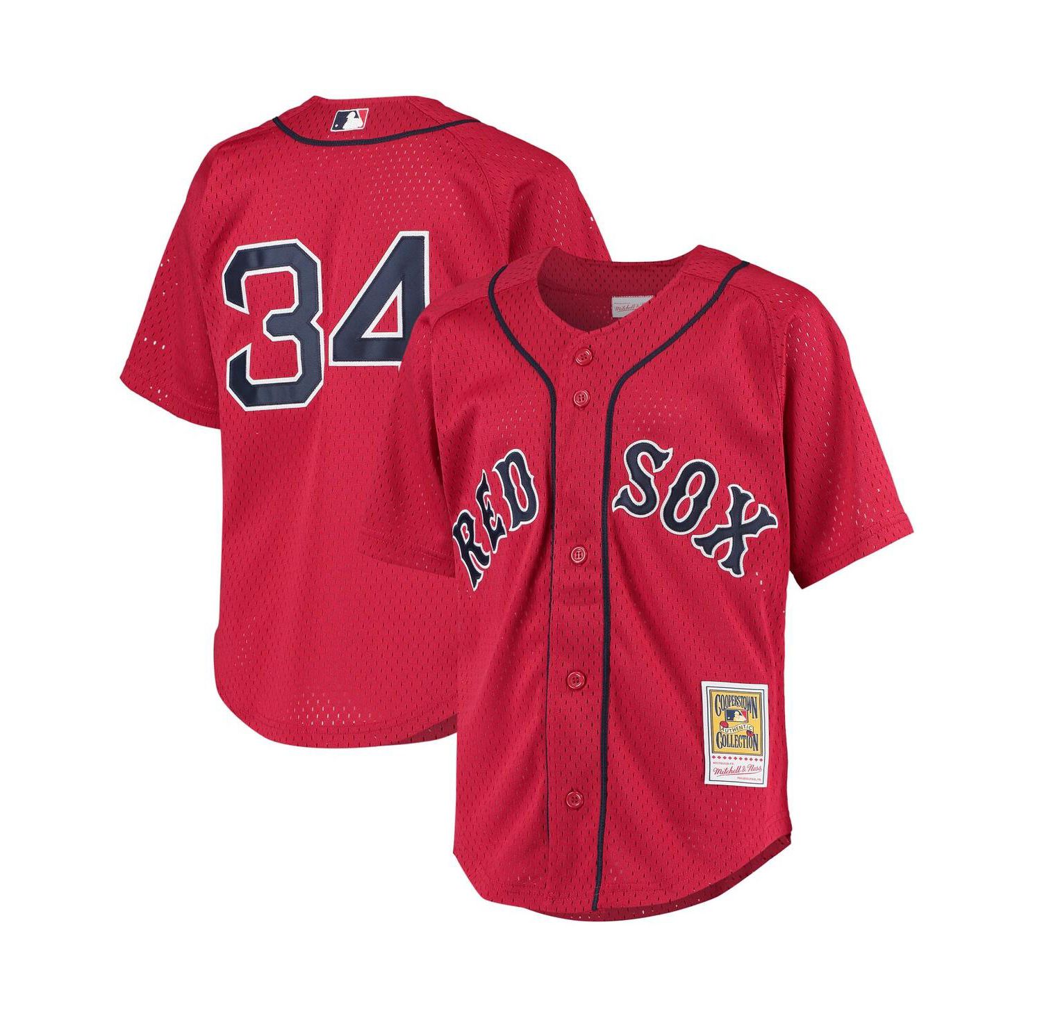Big Boys David Ortiz Red Boston Red Sox Cooperstown Collection Batting Practice Jersey