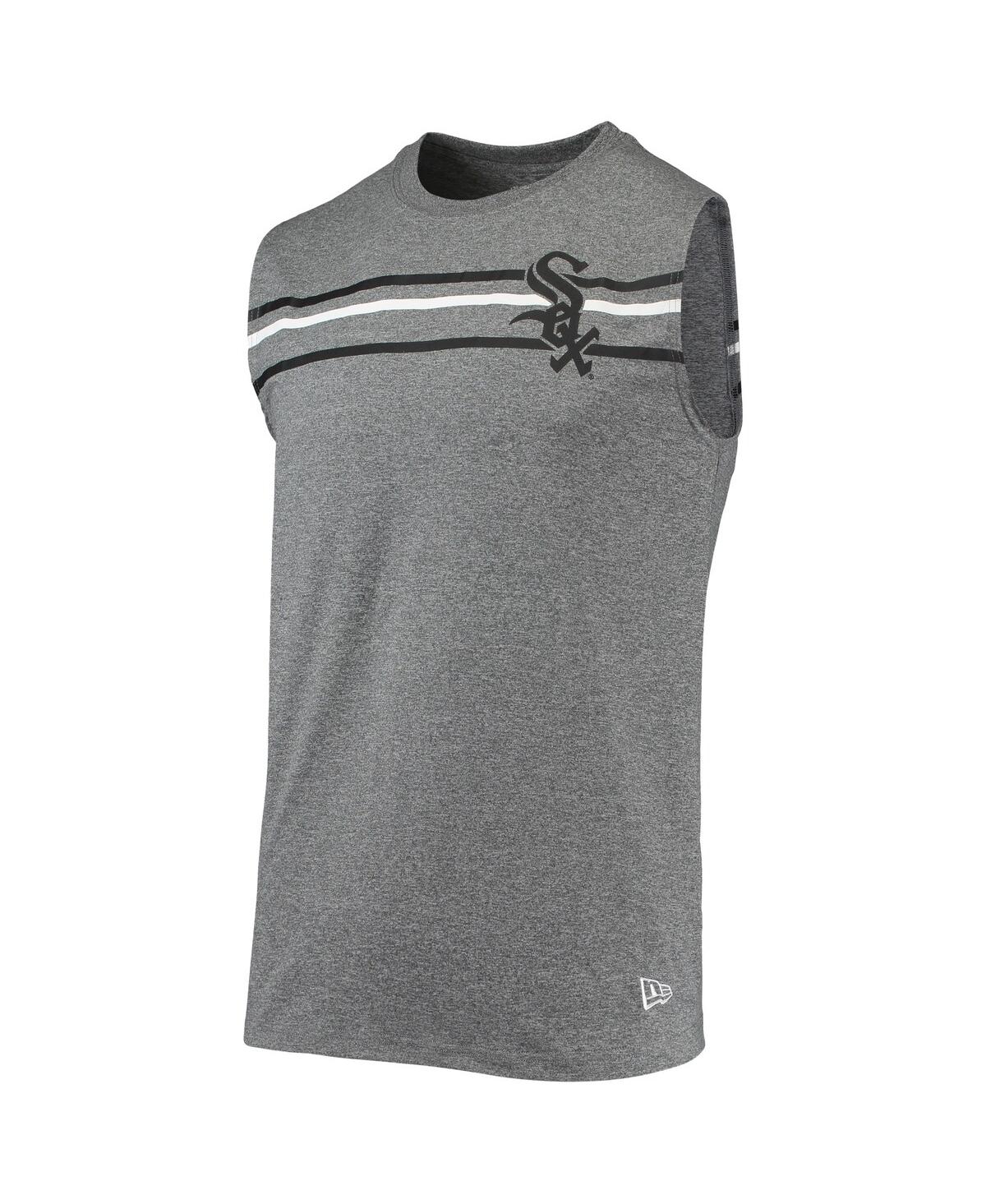 Shop New Era Men's  Heathered Gray Chicago White Sox Muscle Tank Top