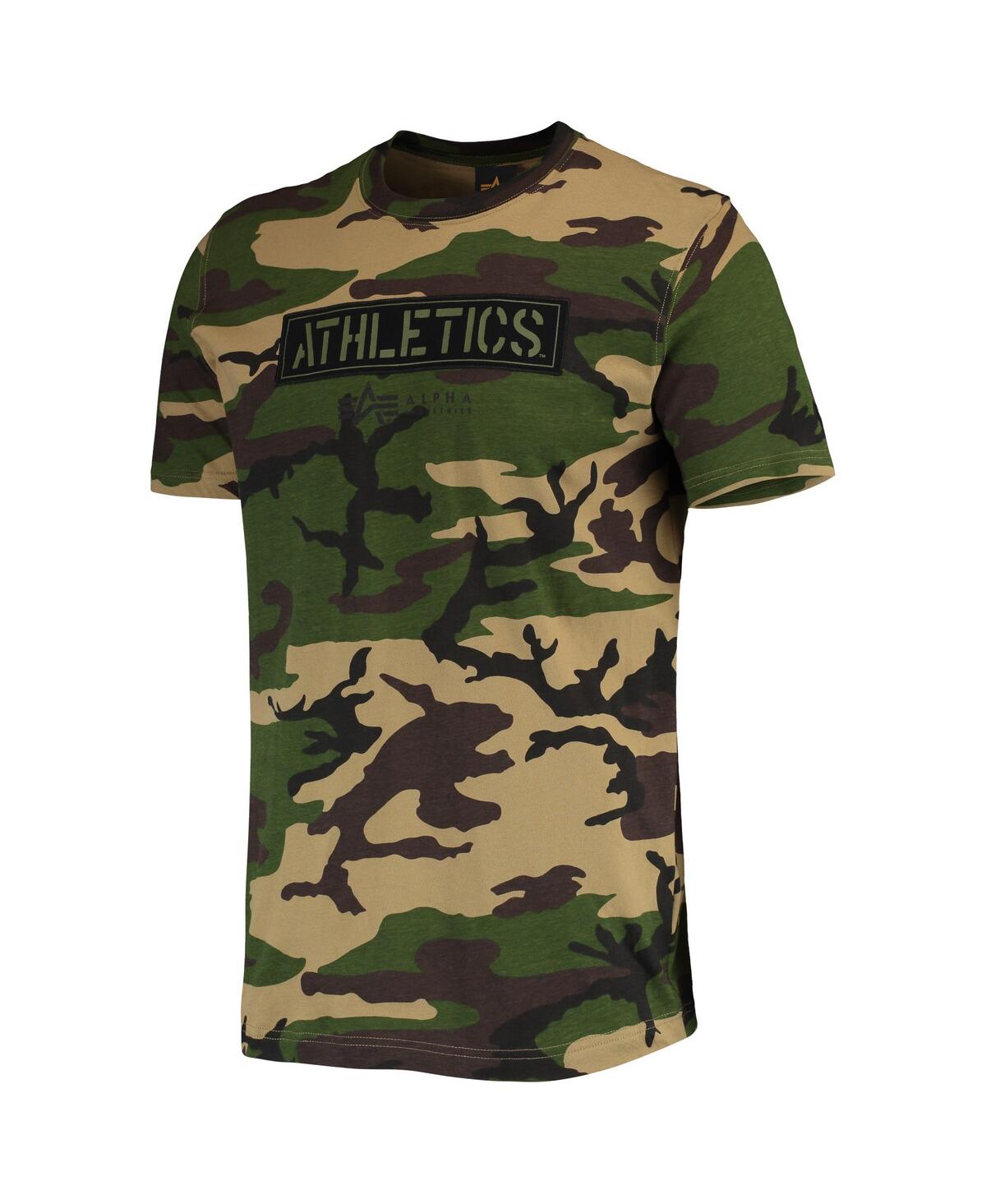 Shop New Era Men's  Camo Oakland Athletics Club T-shirt
