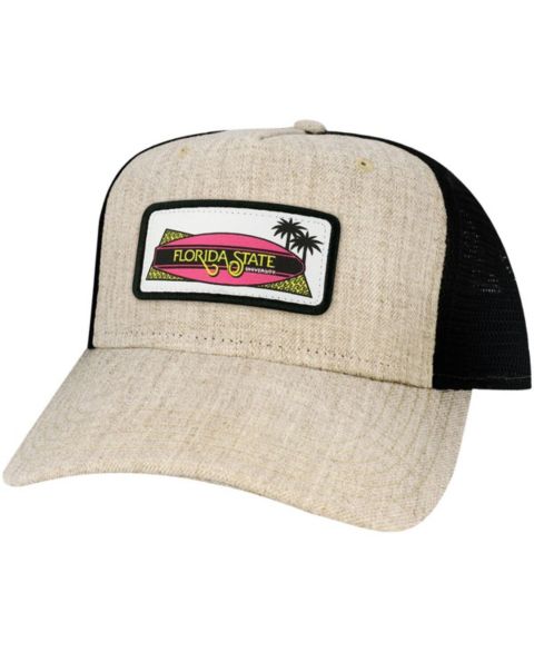 Мужская кепка League Collegiate Wear Tan Florida State Seminoles Beach Club Roadie Trucker Snapback Adjustable Hat