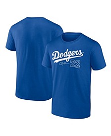 Men's Branded Clayton Kershaw Royal Los Angeles Dodgers Player Name and Number T-shirt