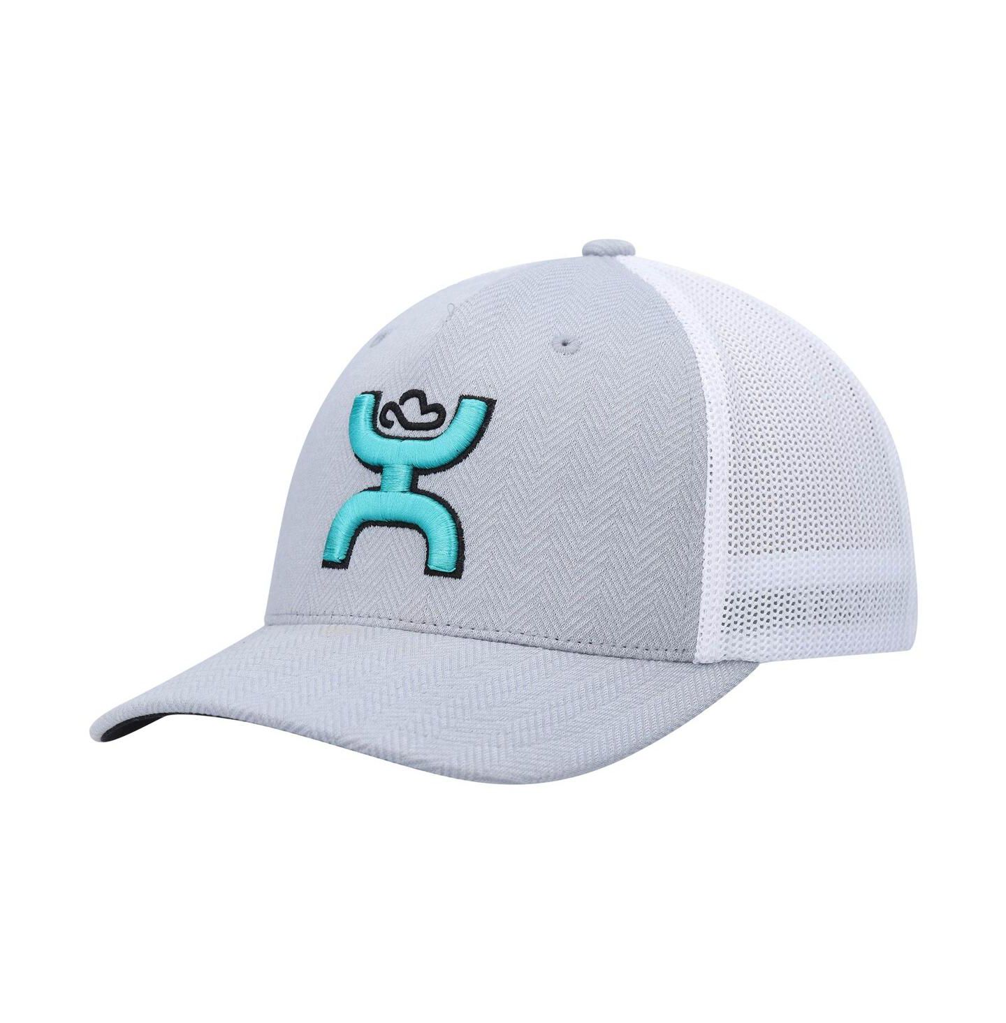 Мужская кепка Hooey Gray, White Coach Flex Hat — фото 1
