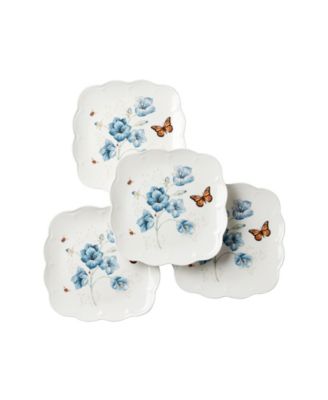 Butterfly Meadow Square Dinner Plate Set, Set of 4