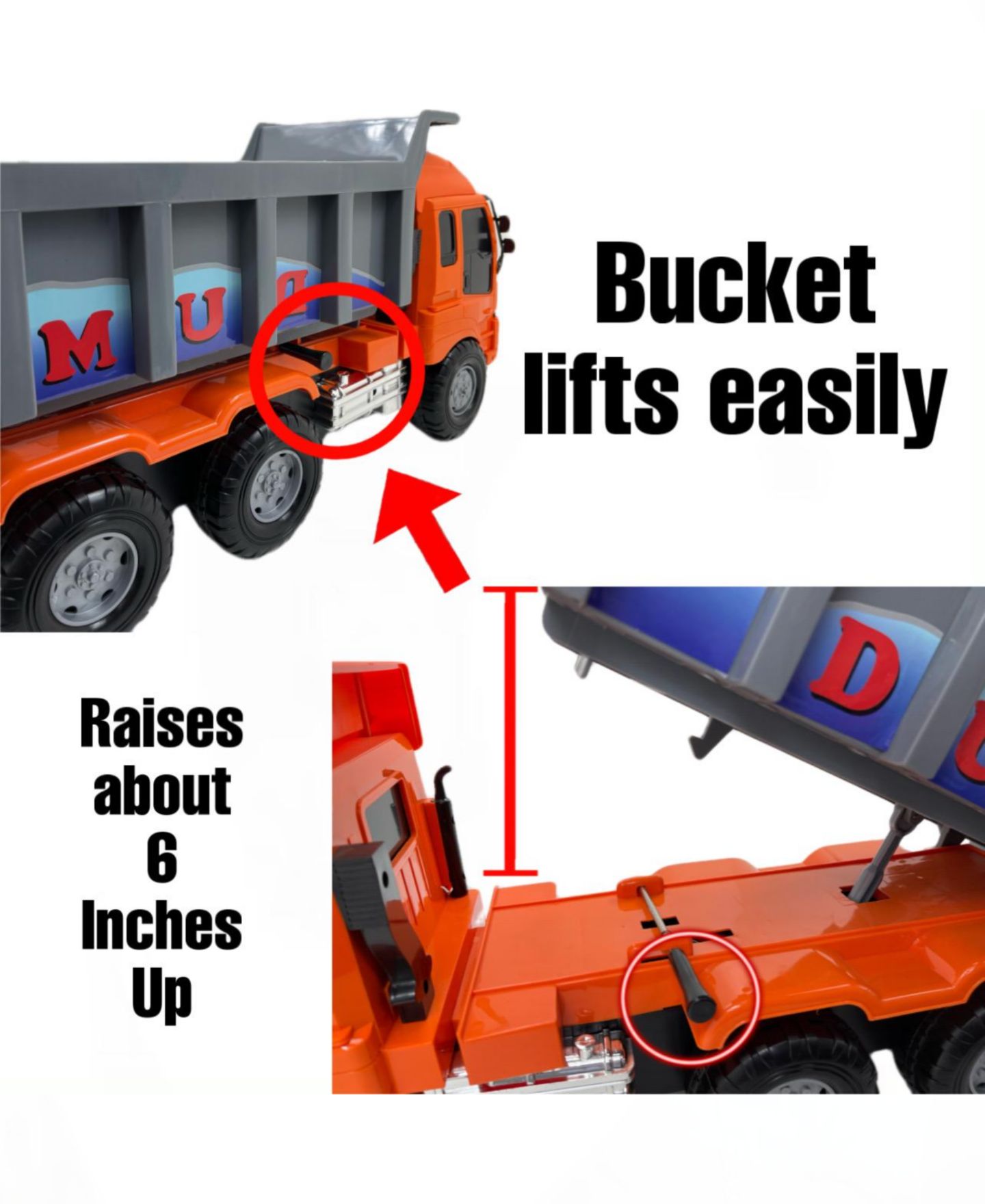 Детская игрушка Big Daddy Friction Powered Heavy Duty Dump Truck — фото 5