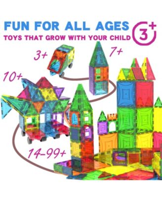 185 Piece Magnetic Building Block Set with 2 Bonus Pieces