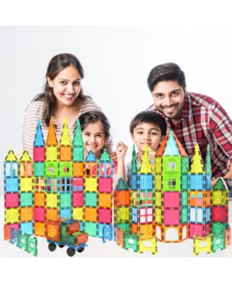 102 Piece Magnetic Building Block Play People Castle Set