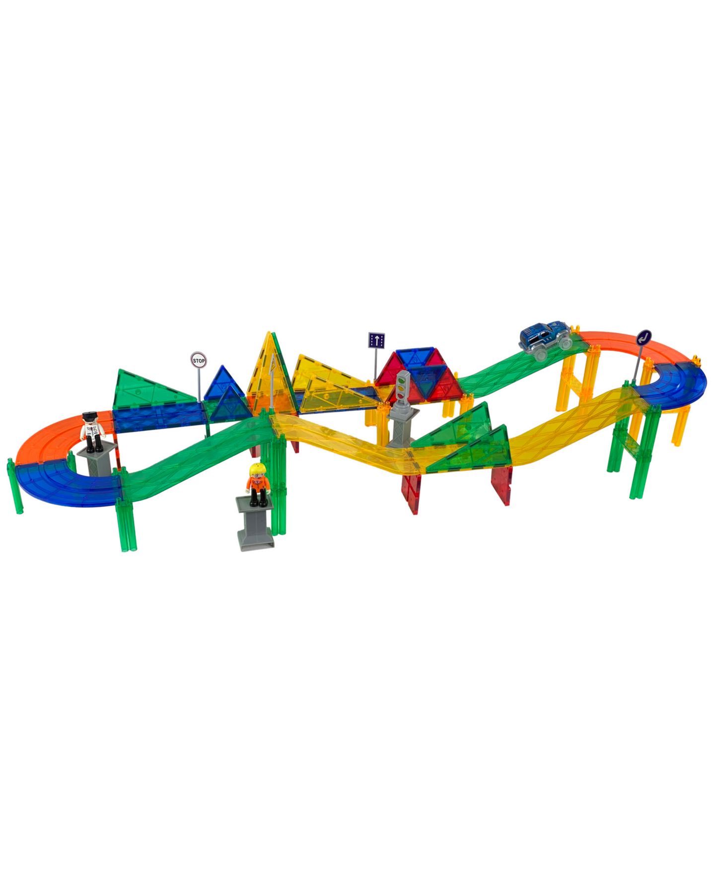 Детский конструктор Mag-Genius Magnetic Racing 55-Piece Building Set, Ages 3+ — фото 2