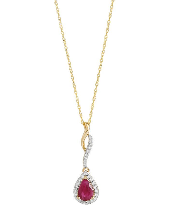 Macy's best sale ruby jewelry