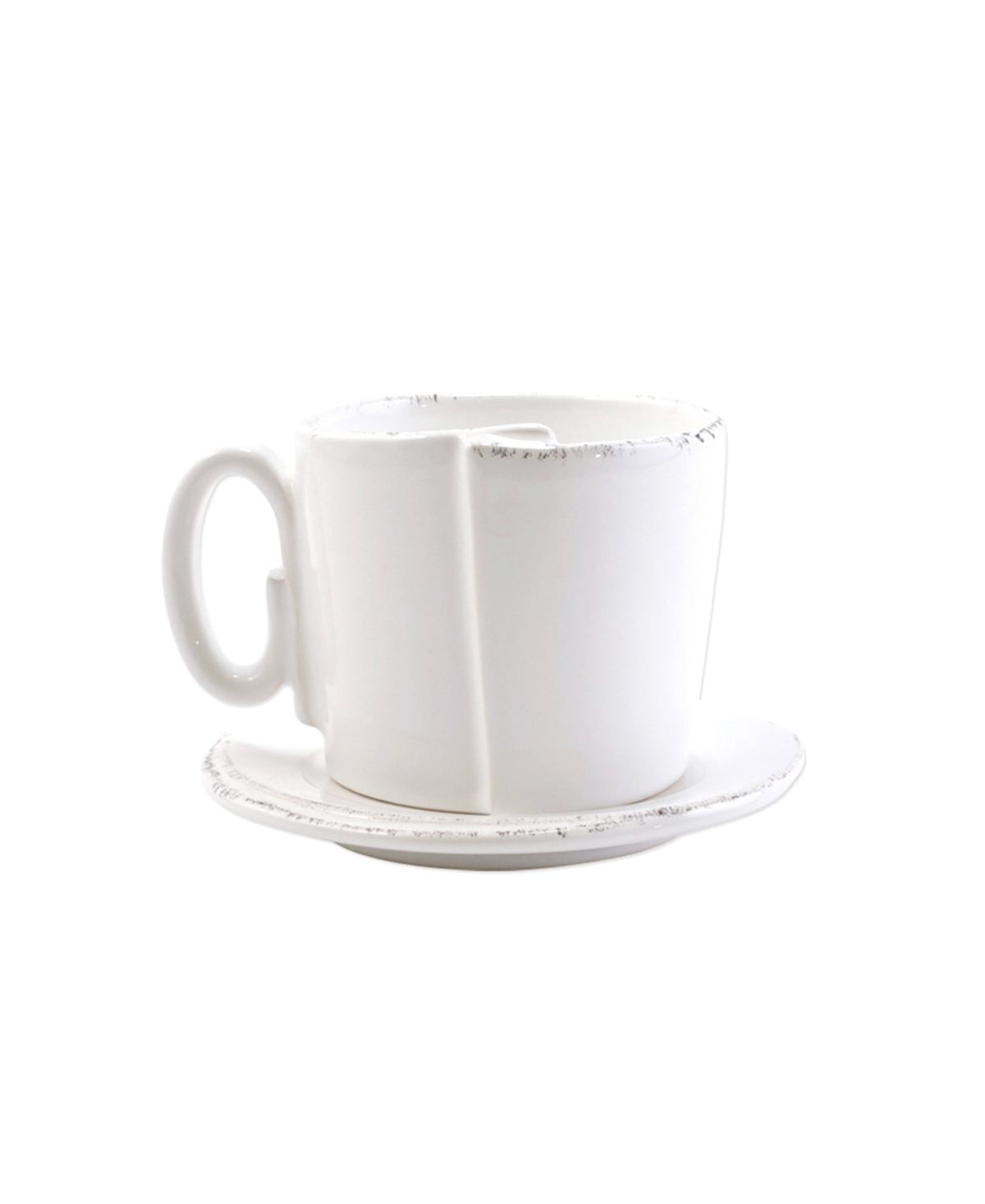 Vietri LastraCup and Saucer - White