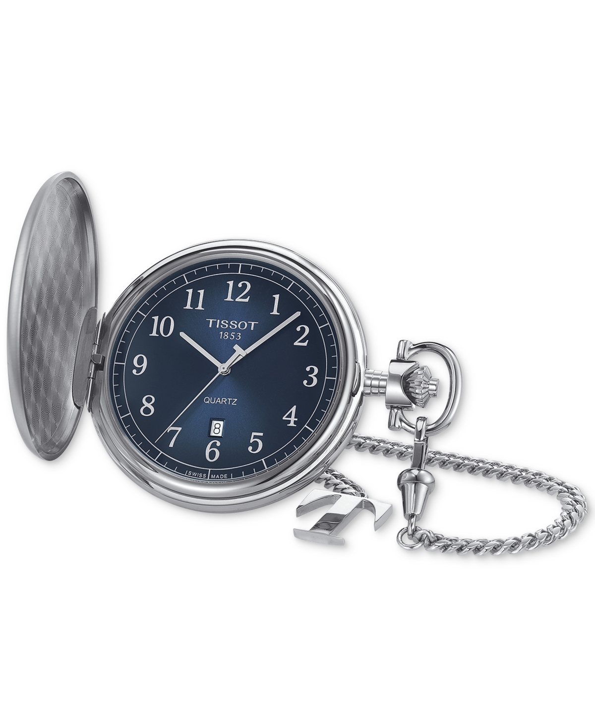 Shop Tissot Unisex Swiss Savonnette Stainless Steel Pocket Watch 49mm In No Color