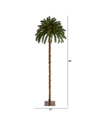 Christmas Palm Artificial Tree with Lights, 84"