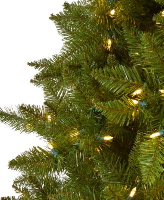 Vermont Spruce Artificial Christmas Tree with Lights with Bendable Branches, 78"