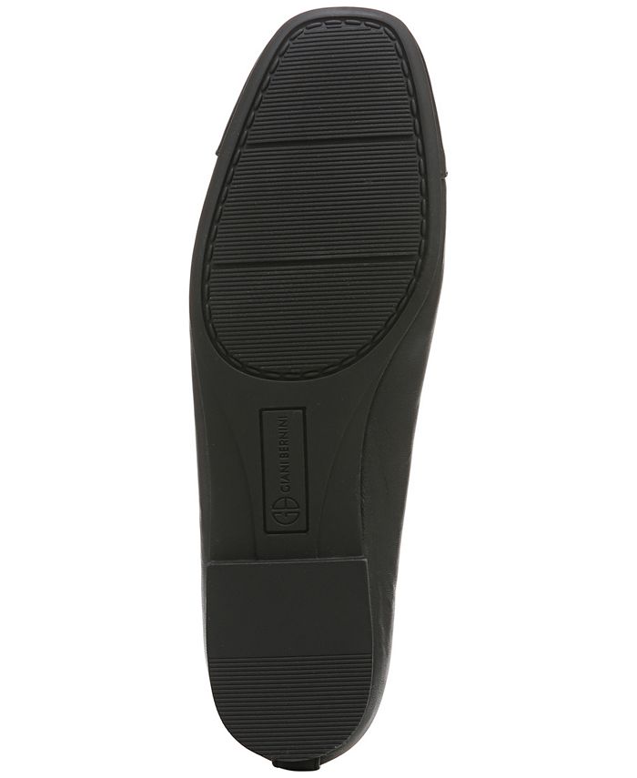 GIANI BERNINI Womens Brown Comfort Perforated Cushioned Aerinn Square Toe Slip On Flats Shoes M