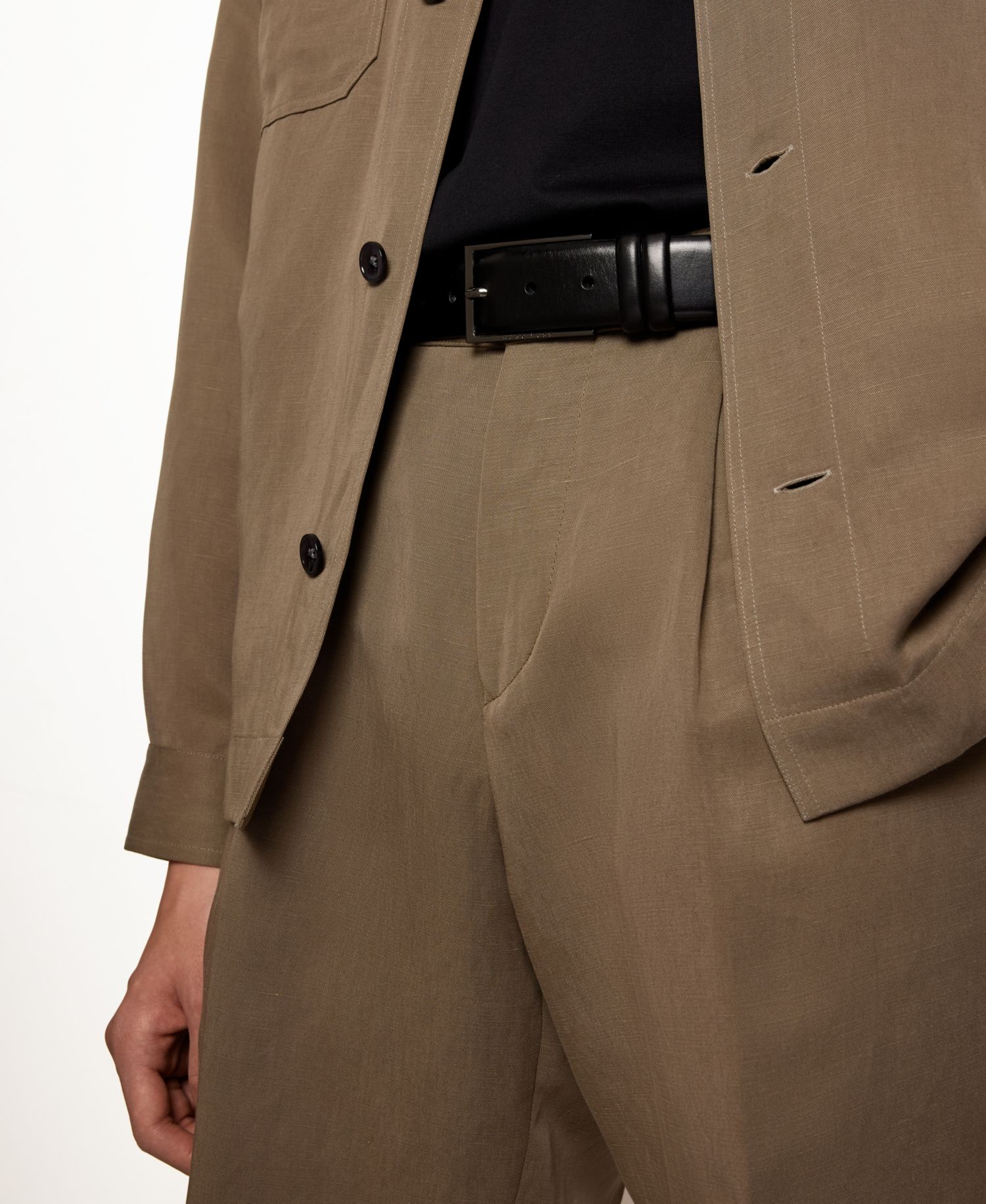 BOSS Men's Vegetable-Tanned Leather Belt