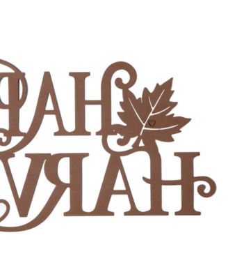 Metal "Happy Harvest" Wall Decor, 23.75"