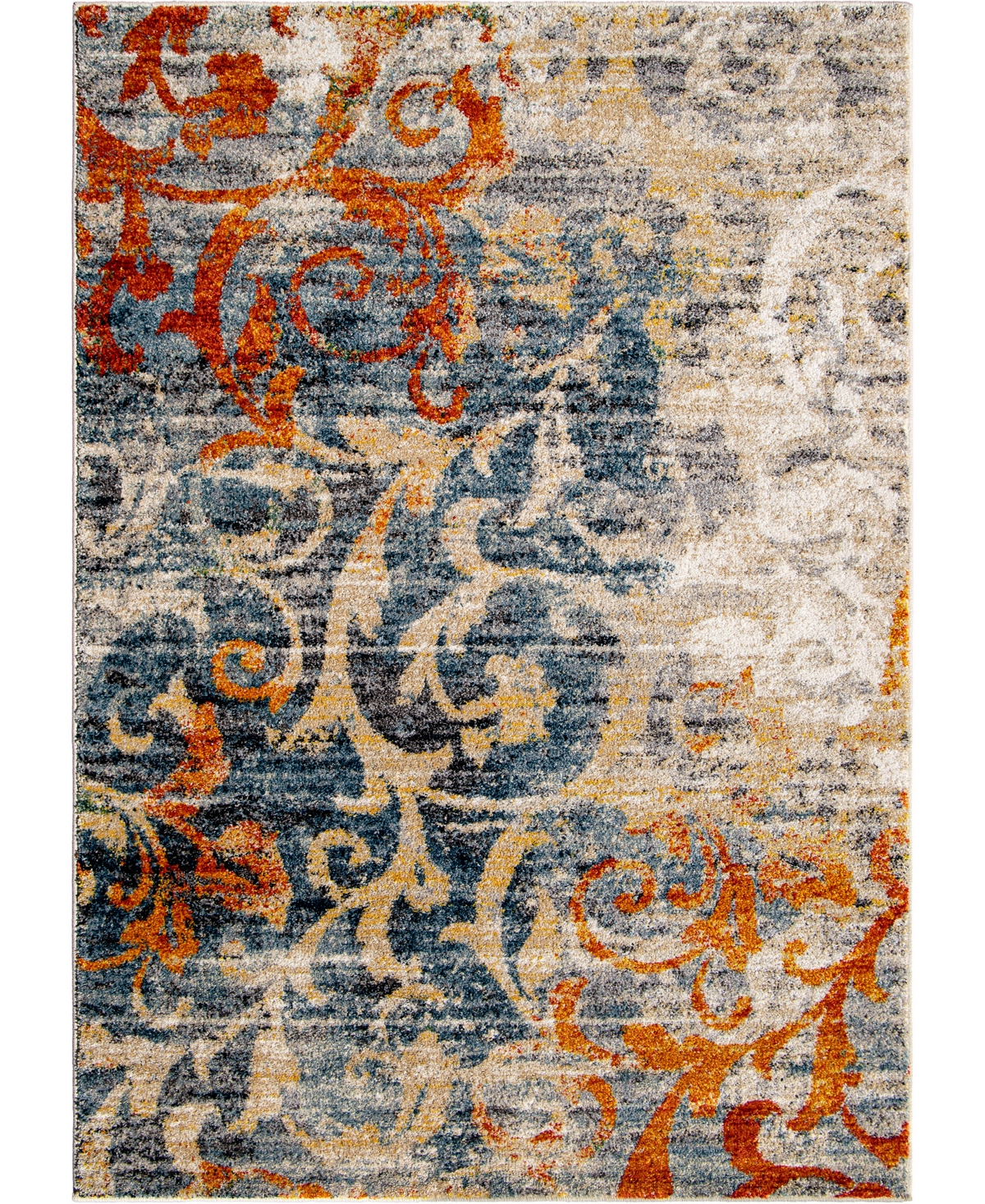 Edgewater Living Bijou Fresco Scroll 7'10in x 10'10in Area Rug - Multi, Red