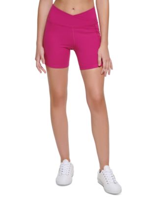 Calvin Klein - Women's Crossover-Waistband Bike Shorts