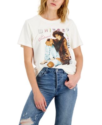 Grayson Threads Black - Juniors' Cotton Whitney Houston Graphic T-Shirt