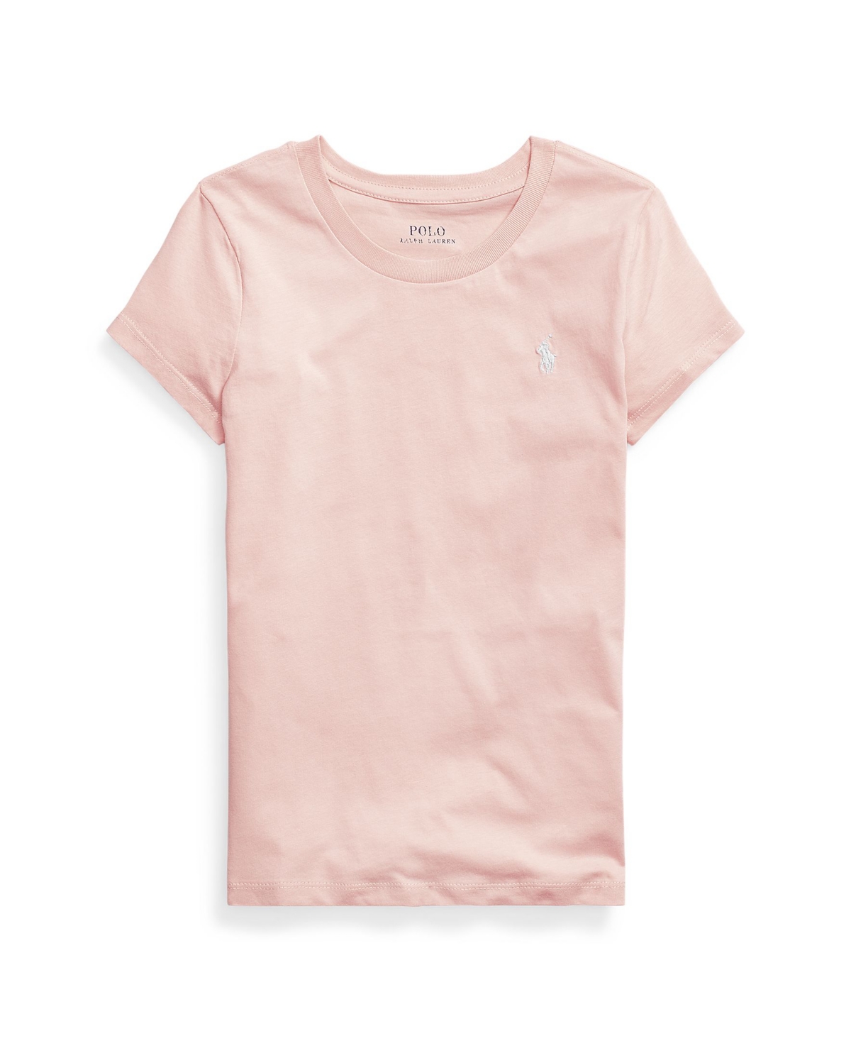 Polo Ralph Lauren Kids' Big Girls Cotton Jersey Short Sleeve T-shirt In Hint Of Pink