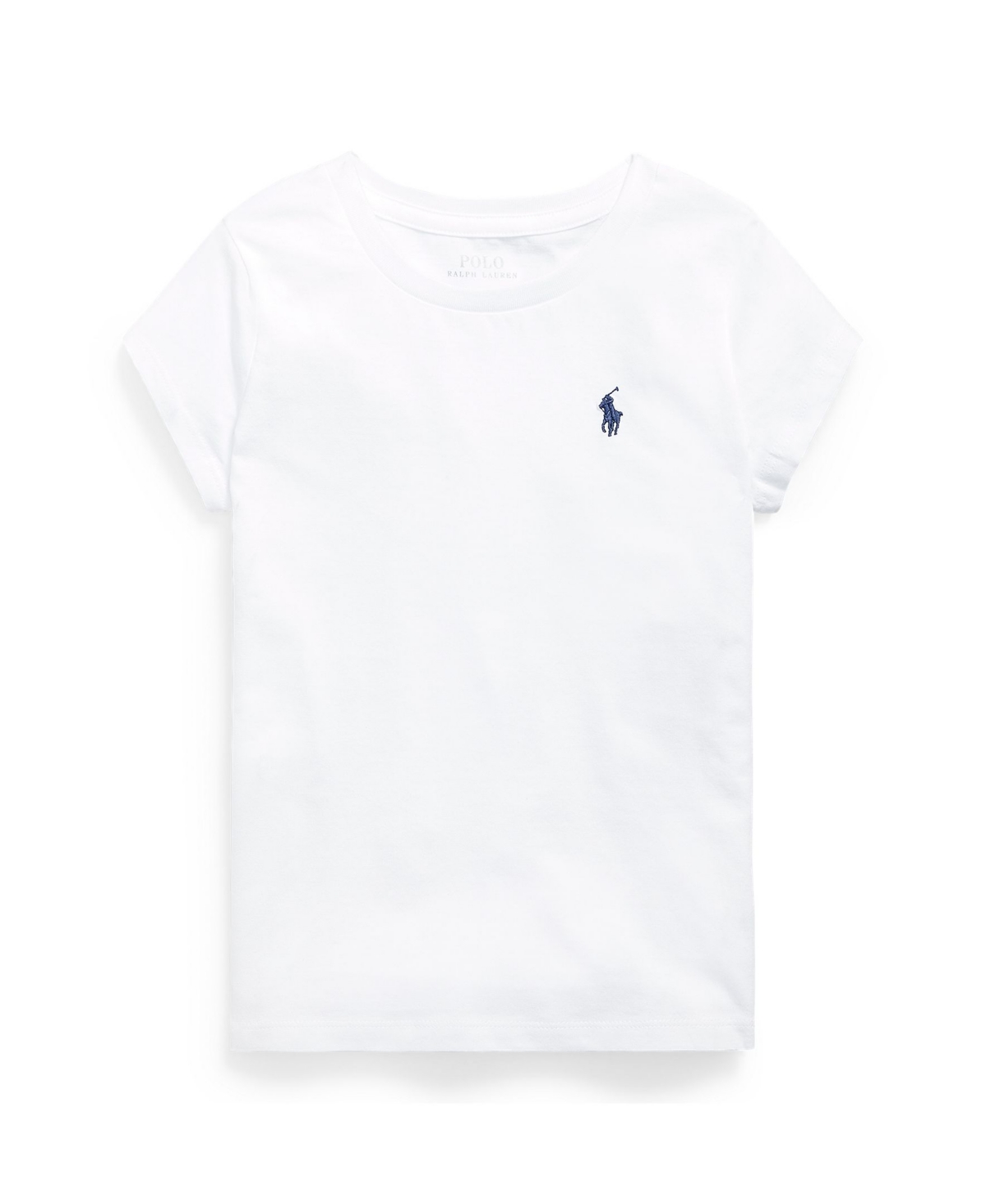 Polo Ralph Lauren Big Girls Cotton Jersey Short Sleeve T-shirt In White